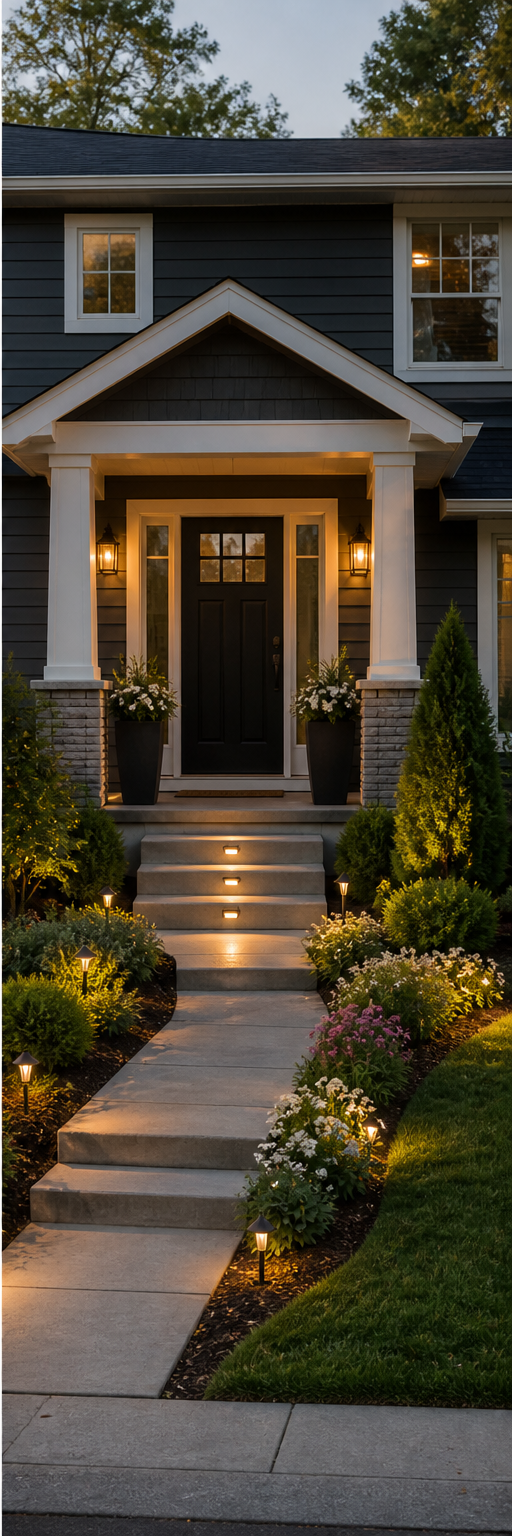 Unstyled Entry to Layered Curb Appeal after concept