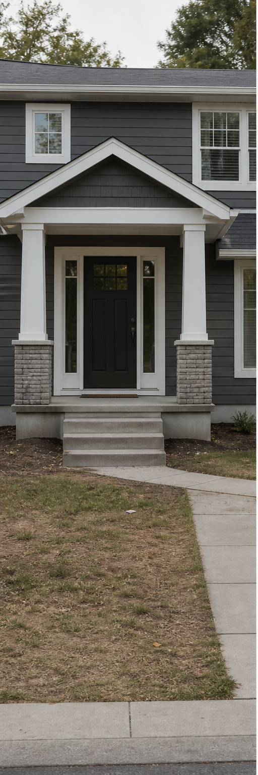Unstyled Entry to Layered Curb Appeal before concept